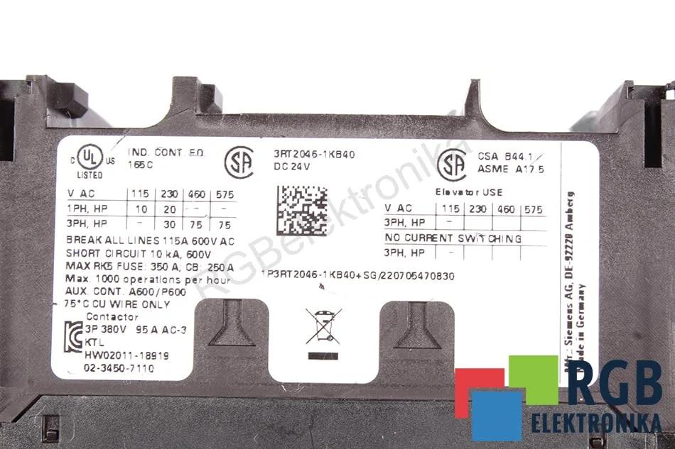 COUPL. CONTACT AC-3 45KW 1NO+1NC, 24 V DC