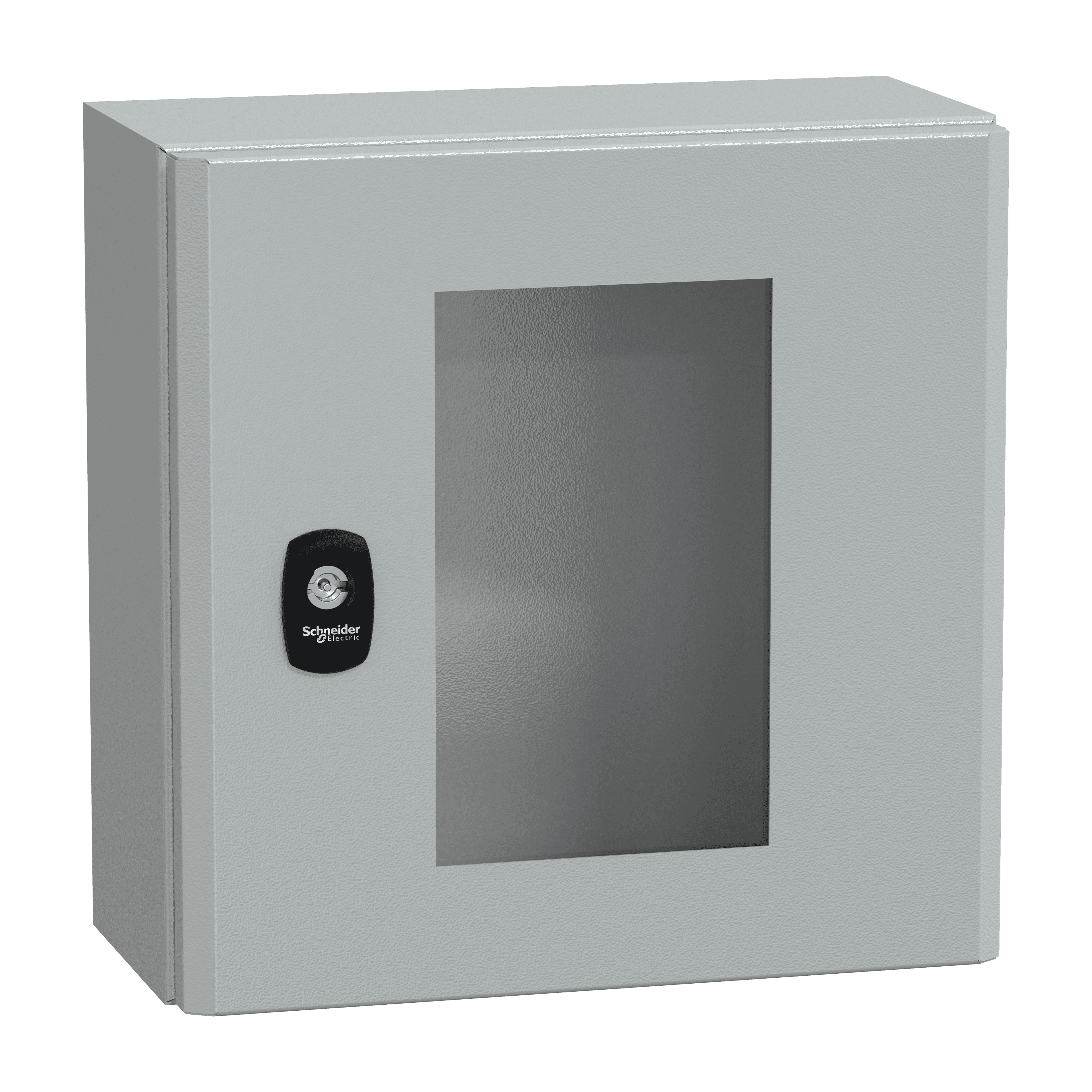 Wall mounted steel enclosure, Spacial S3D, transparent door, without mounting plate, 300x300x150mm, IP66, IK08