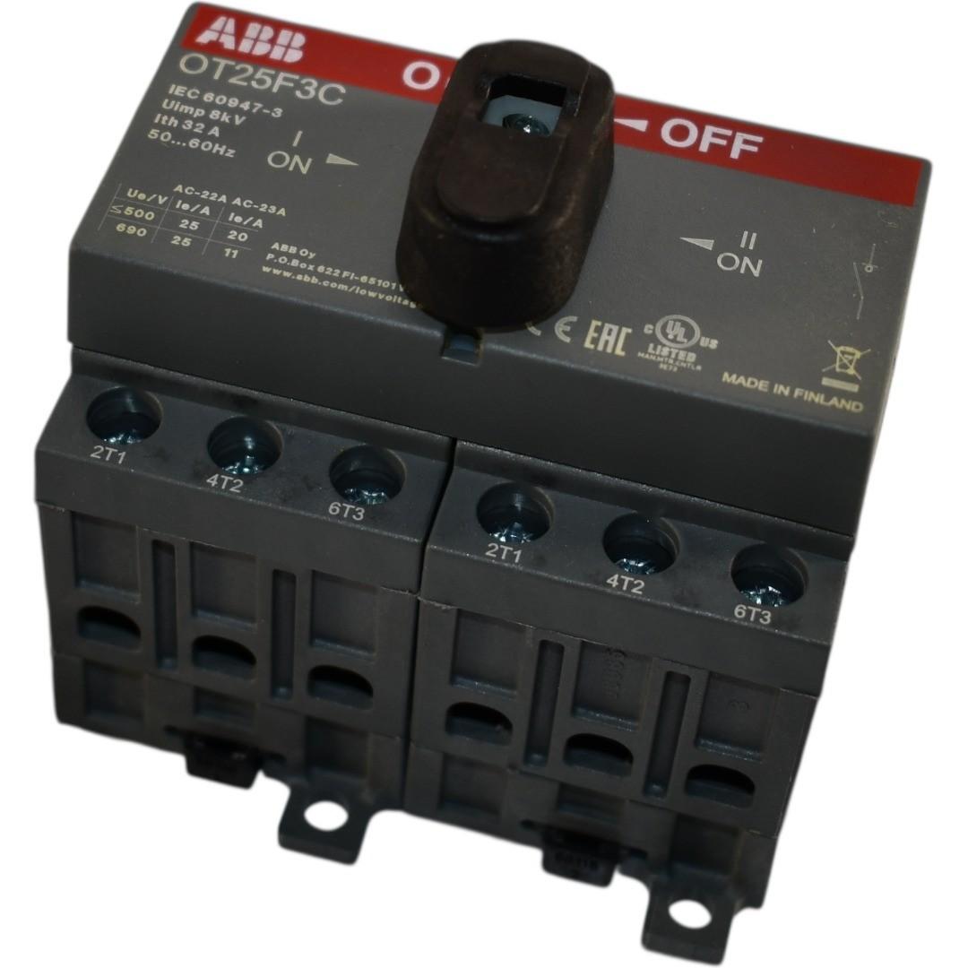 3P 25A UL508 MANUAL XFER SW