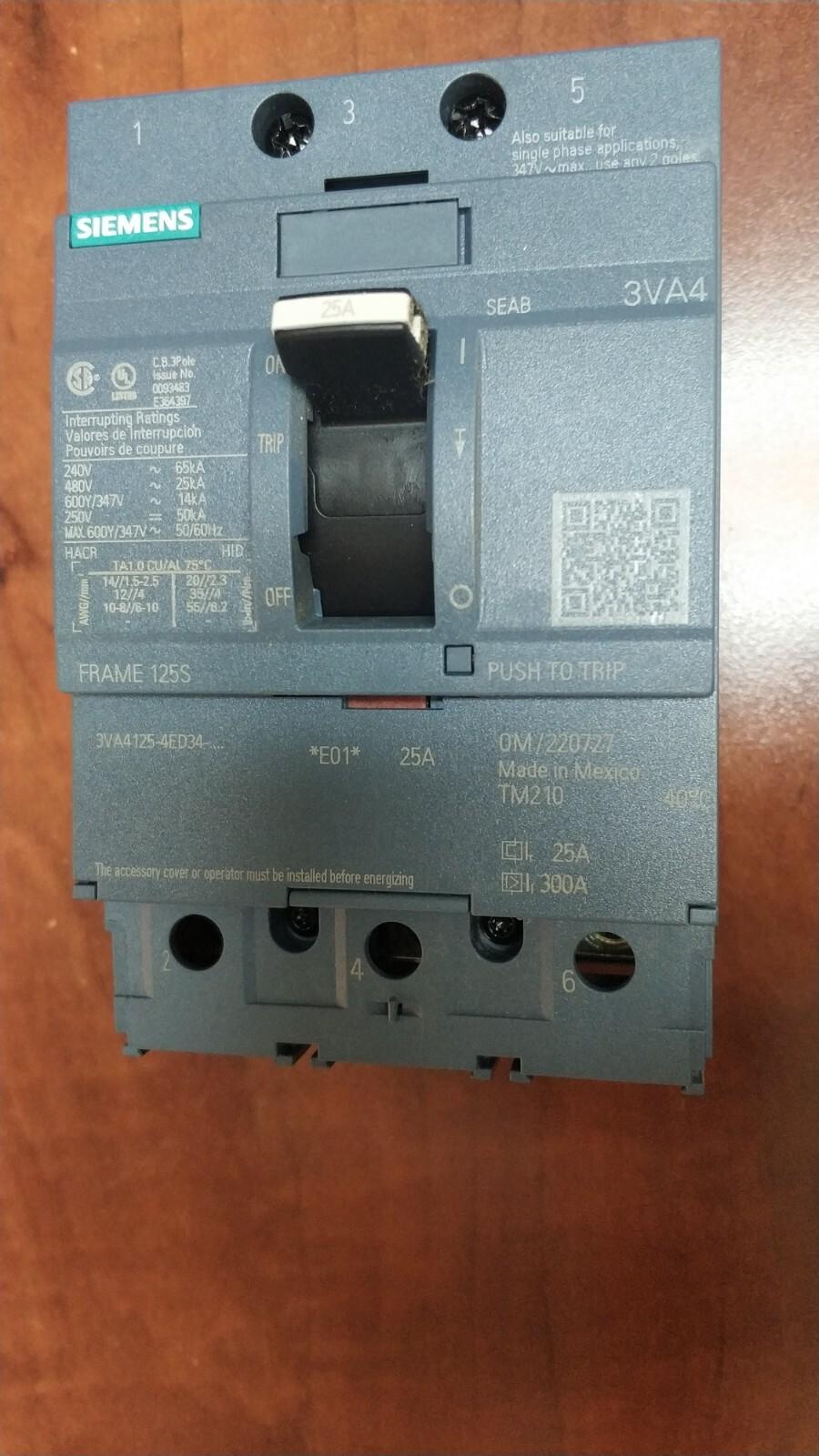BRKR 3VA41 3P 25A 25KA FTFM LD LUG