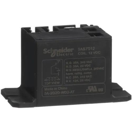 Electromechnical Power Relays, Harmony 9A, 30A, 12 VDC SPDT, flanged panel mount, sealed cover