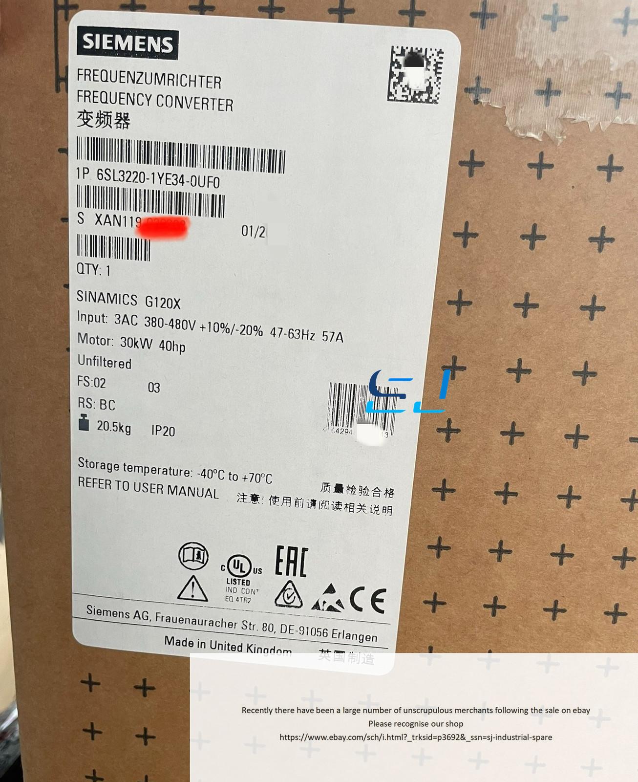 G120X IP20 380...480V 30kW FSD UF