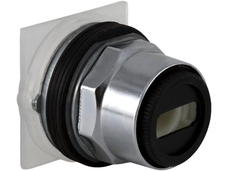 Selector switch head, Harmony 9001K, metal, without handle, 30mm, 3 positions, spring return right to center