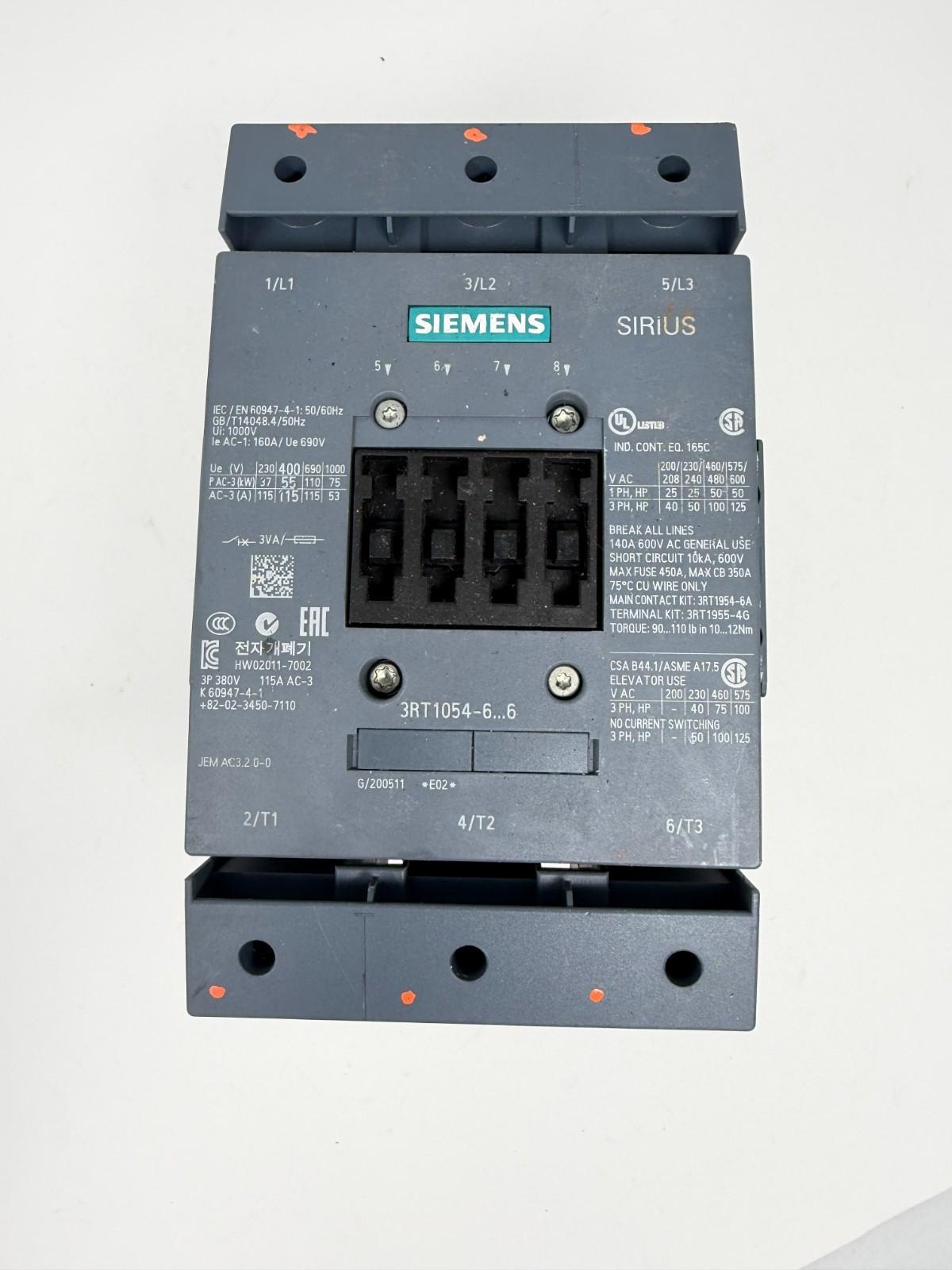 CONTACTOR S6 115A 200-220VUC 3P BAR