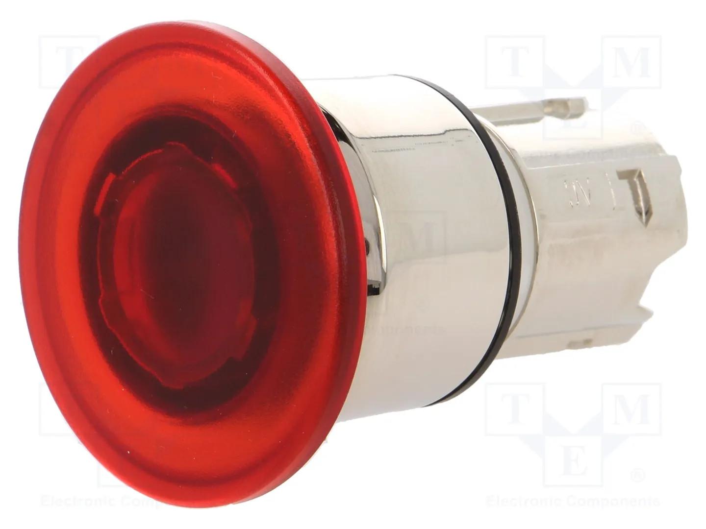 ILLUM PUSH PULL, RED, MH CAP O40MM