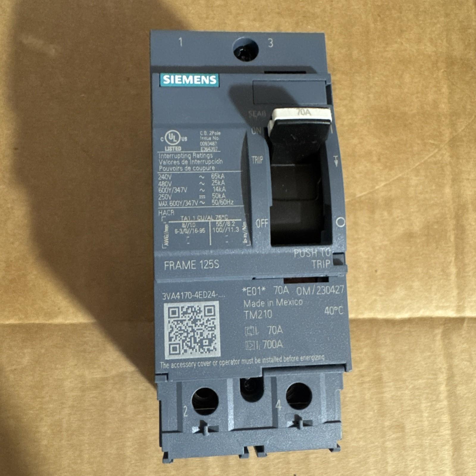 BRKR 3VA41 2P 70A 25KA FTFM LD LUG