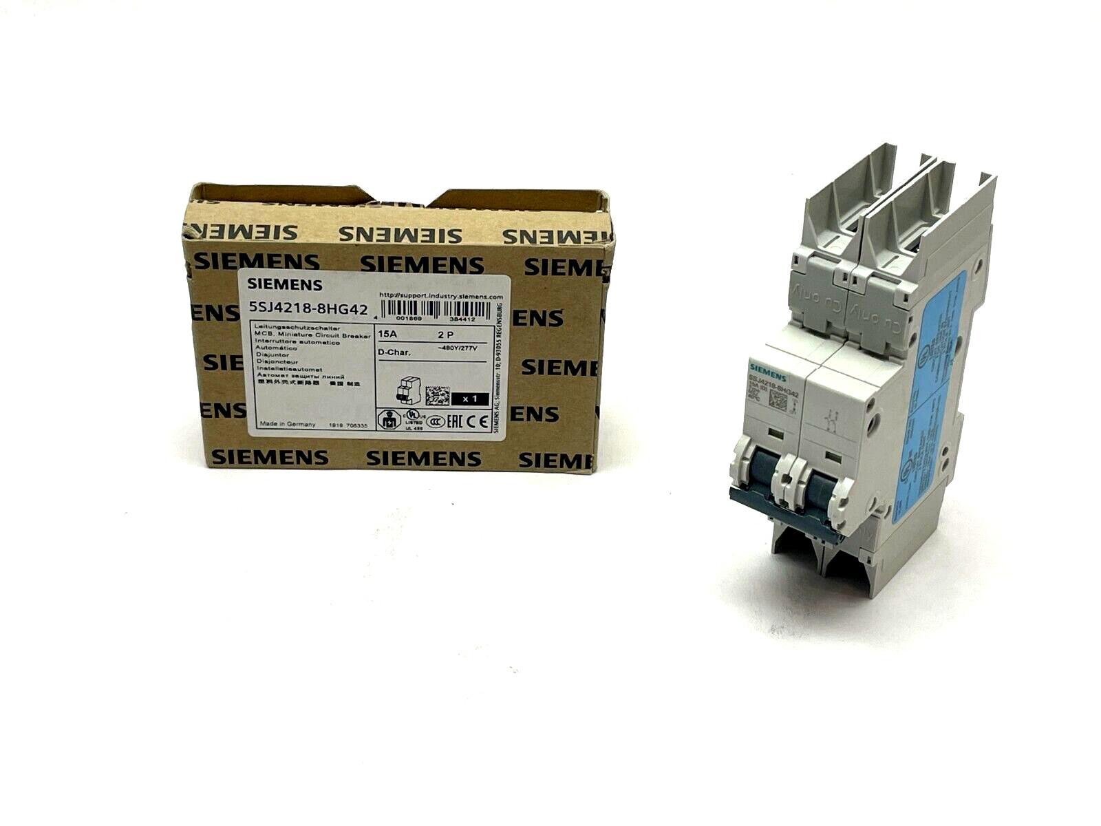 MCB 5SJ4 2P 480/277 15A 10K D-TRIP