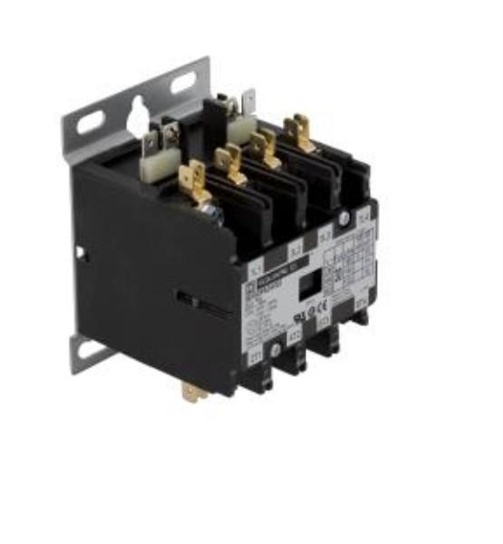 Contactor, Definite Purpose, 30A, 4 pole, 20HP at 575VAC, 3 phase, 208/240VAC 60Hz 220VAC 50Hz coil, open
