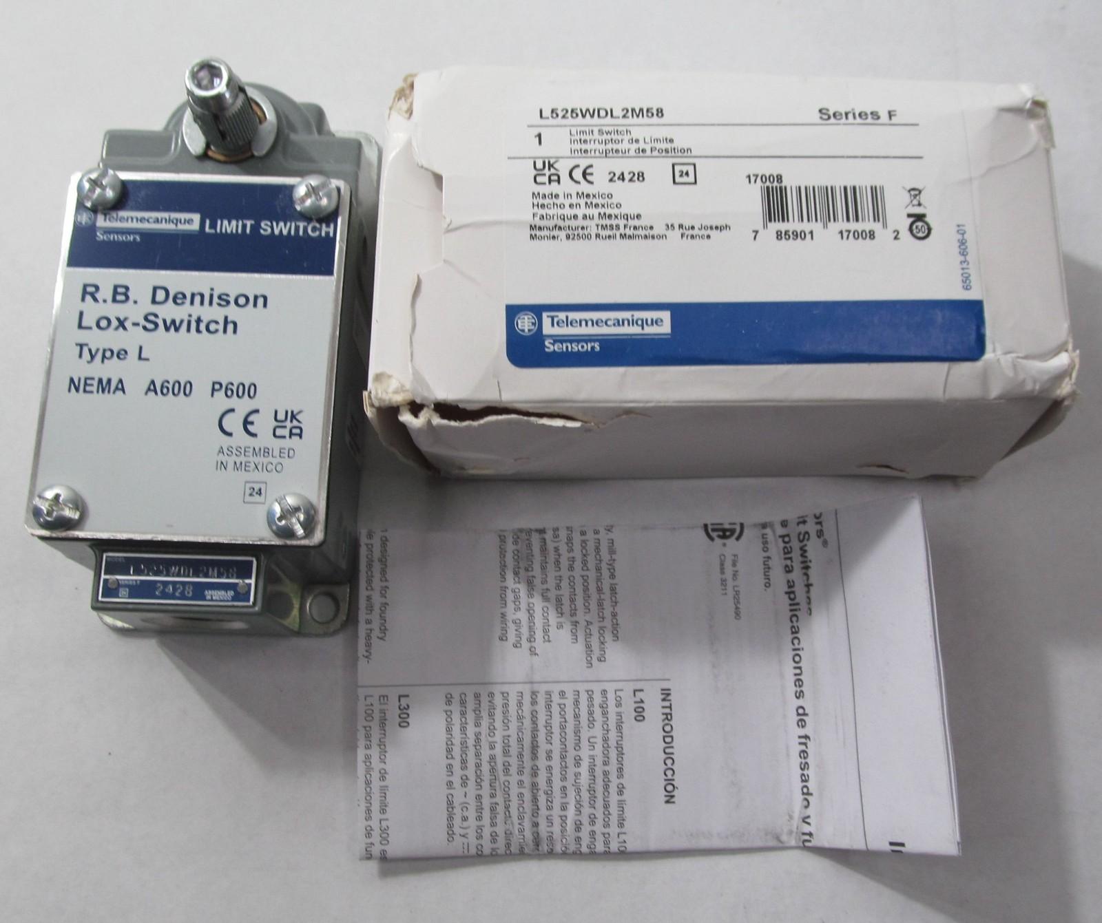 Limit switch, L525, L100/300, 600 V 12amp type l +options