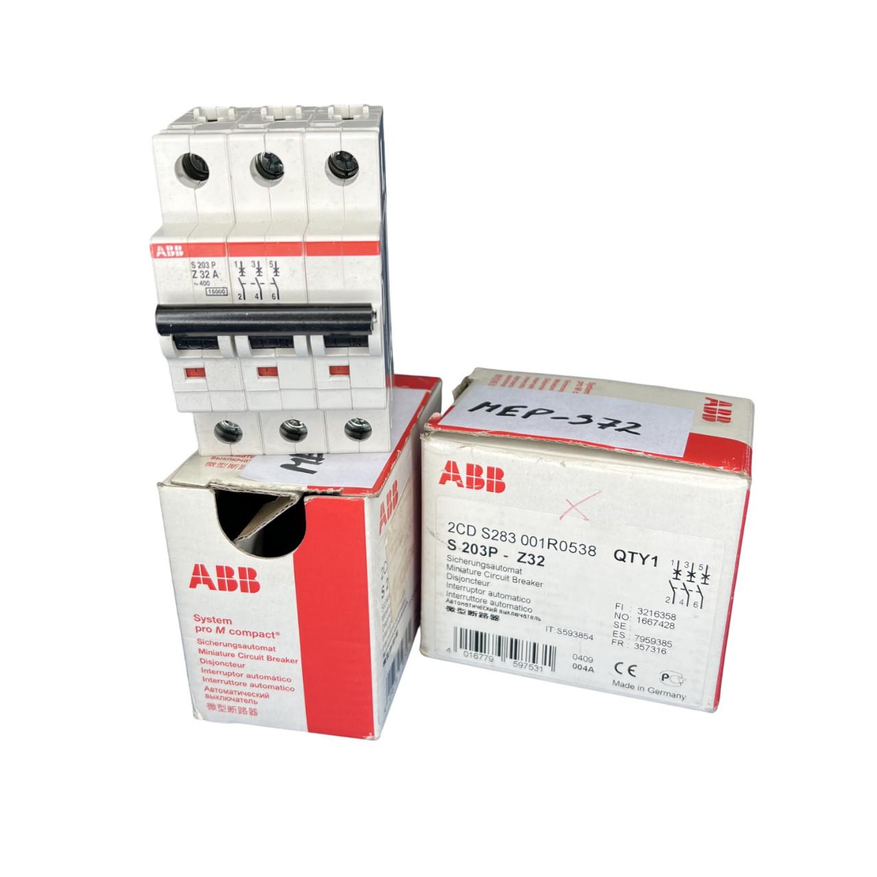 S203P-Z32 Miniature Circuit Breaker - 3P - Z - 32 A