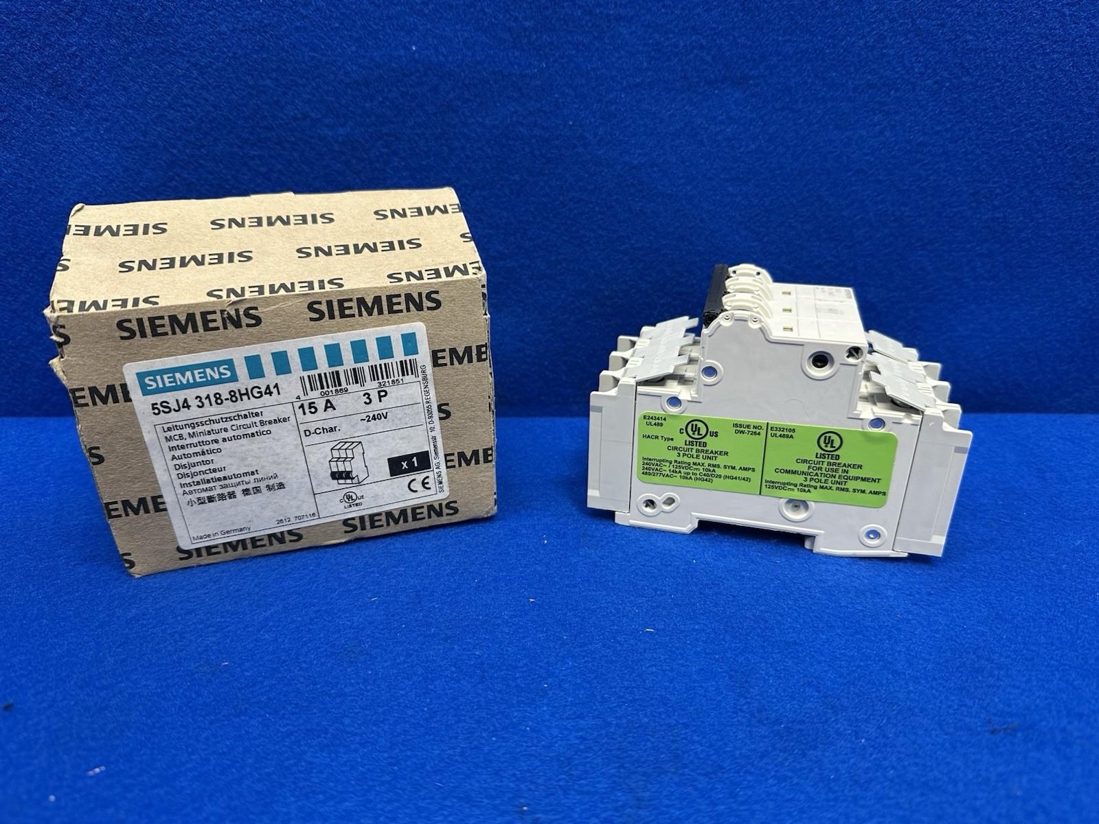 MCB 5SJ4 3P 240V 15A 14K D-TRIP