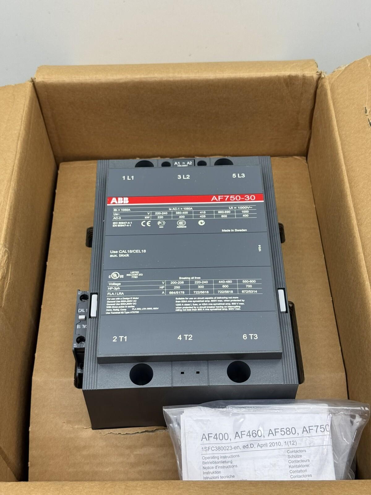 AF750-30-11 250-500V 50/60Hz / 250-500V DC Contactor