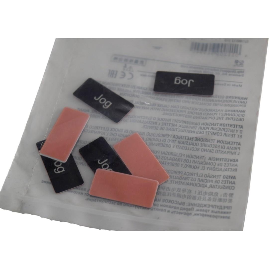 INSCR. LABEL, BLACK 12.5 X 27MM, JOG