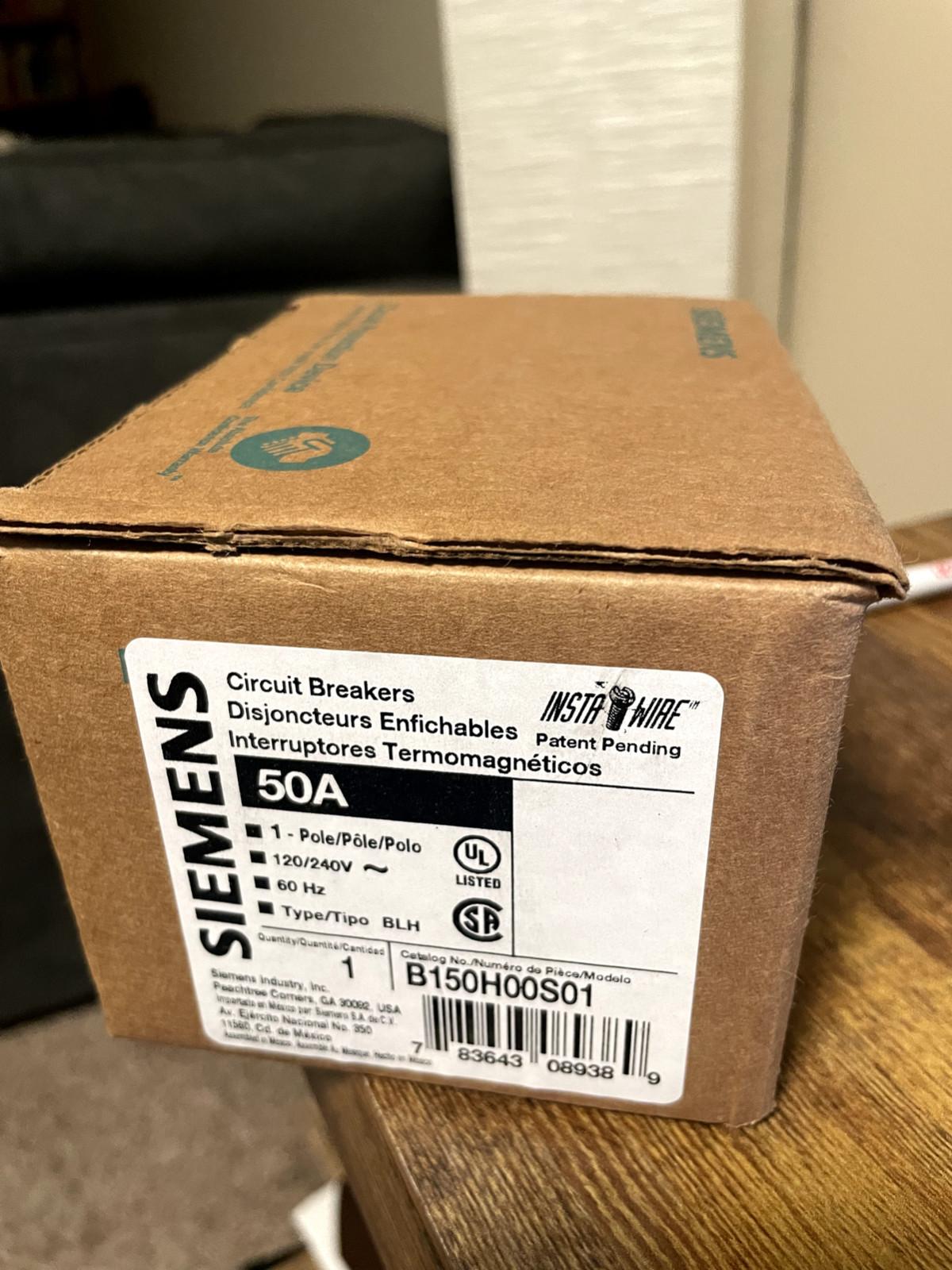 BREAKER 50A 1P 120V 22K BLH 120V SHUNT