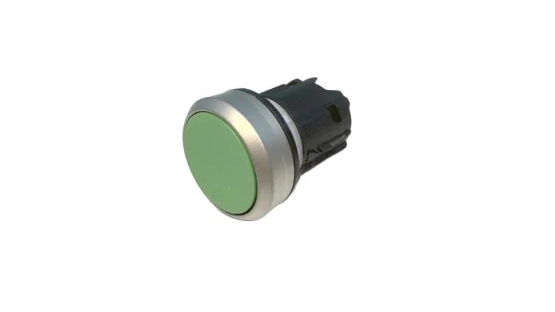 PUSHBUTTON, MTND, GRN, FLUSH