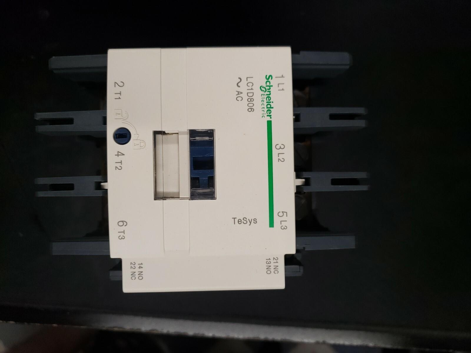 IEC contactor, TeSys Deca, nonreversing, 80A, 60HP at 480VAC, 3 phase, 3 pole, 3 NO, 120VAC 50/60Hz coil, open style