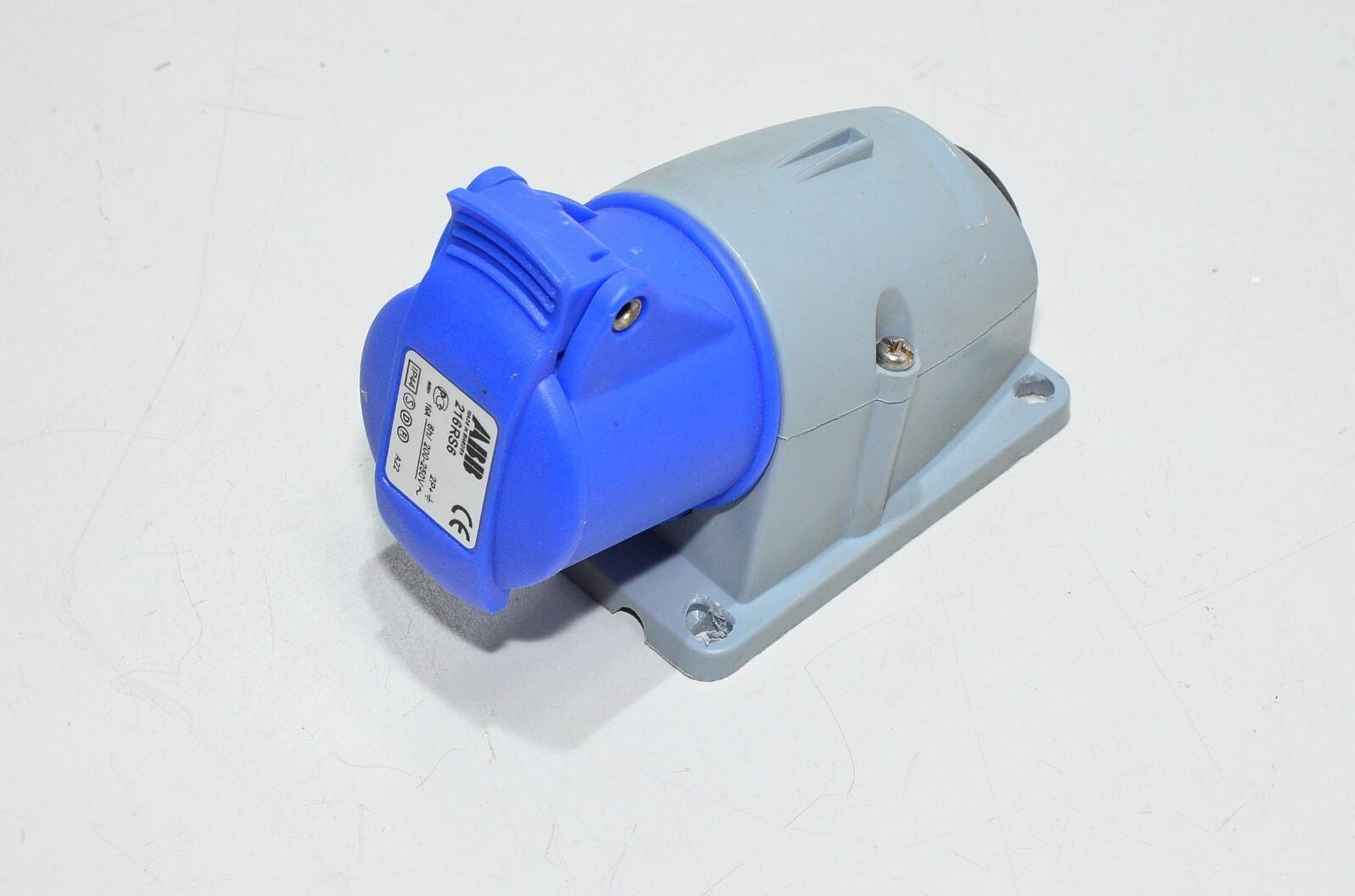 Surface socket-outlet, 6h, 16A, IP44, 2P+E