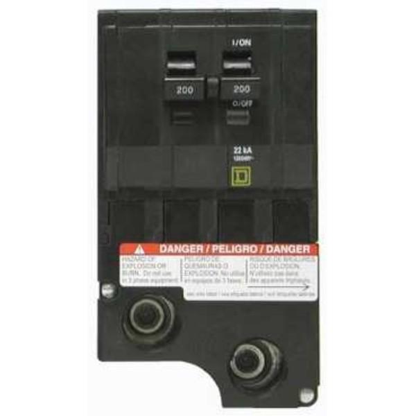 Mini circuit breaker, QO, 200A, 2 pole, 120/240VAC, 10kA, plug in mount