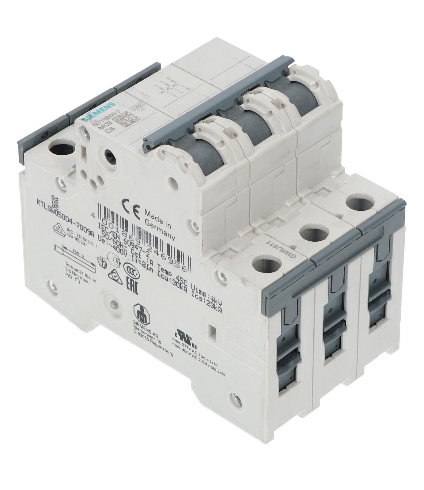 SUP PTOR 5SY6 3P 480V 6A 5K C-TRIP