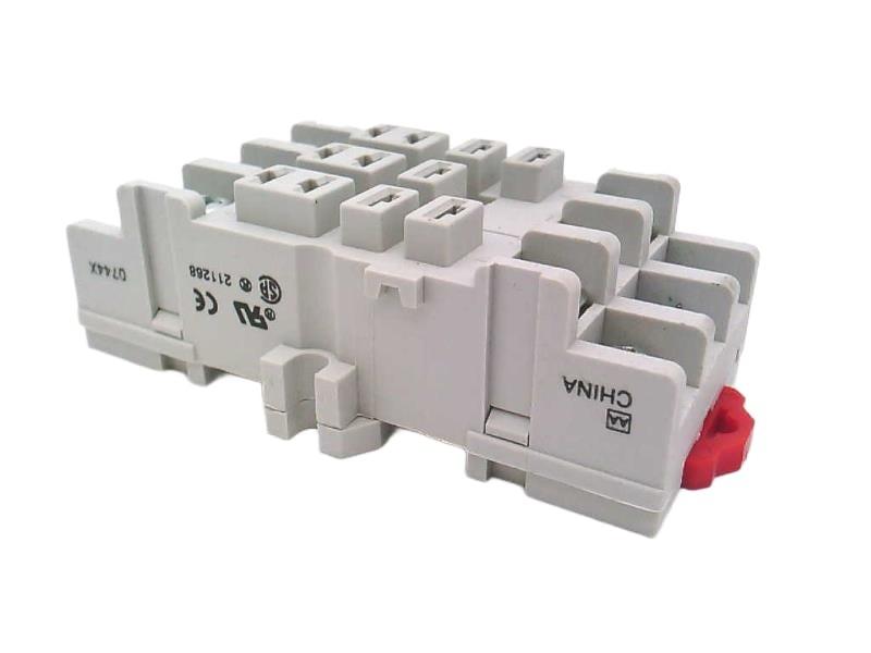 Plug in relay, Type N, relay socket, 11 blade, double tier, for 8510KU relays, bulk packaged