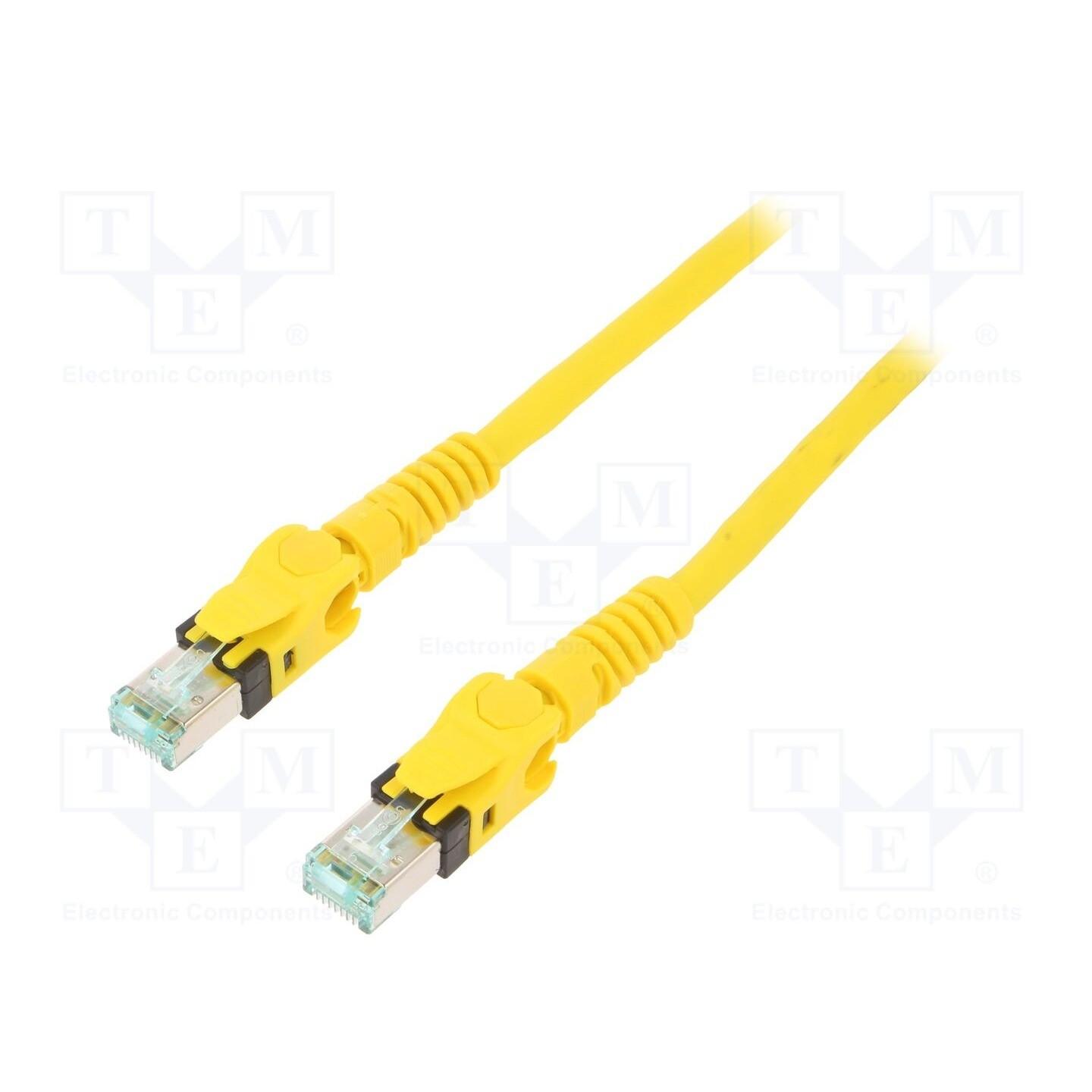 Copper cable, (round), Cable assemblies, Pre-assembled on both sides, Wiring 1:1, Halogen-free, Oil resistant, Cable length: 3 m