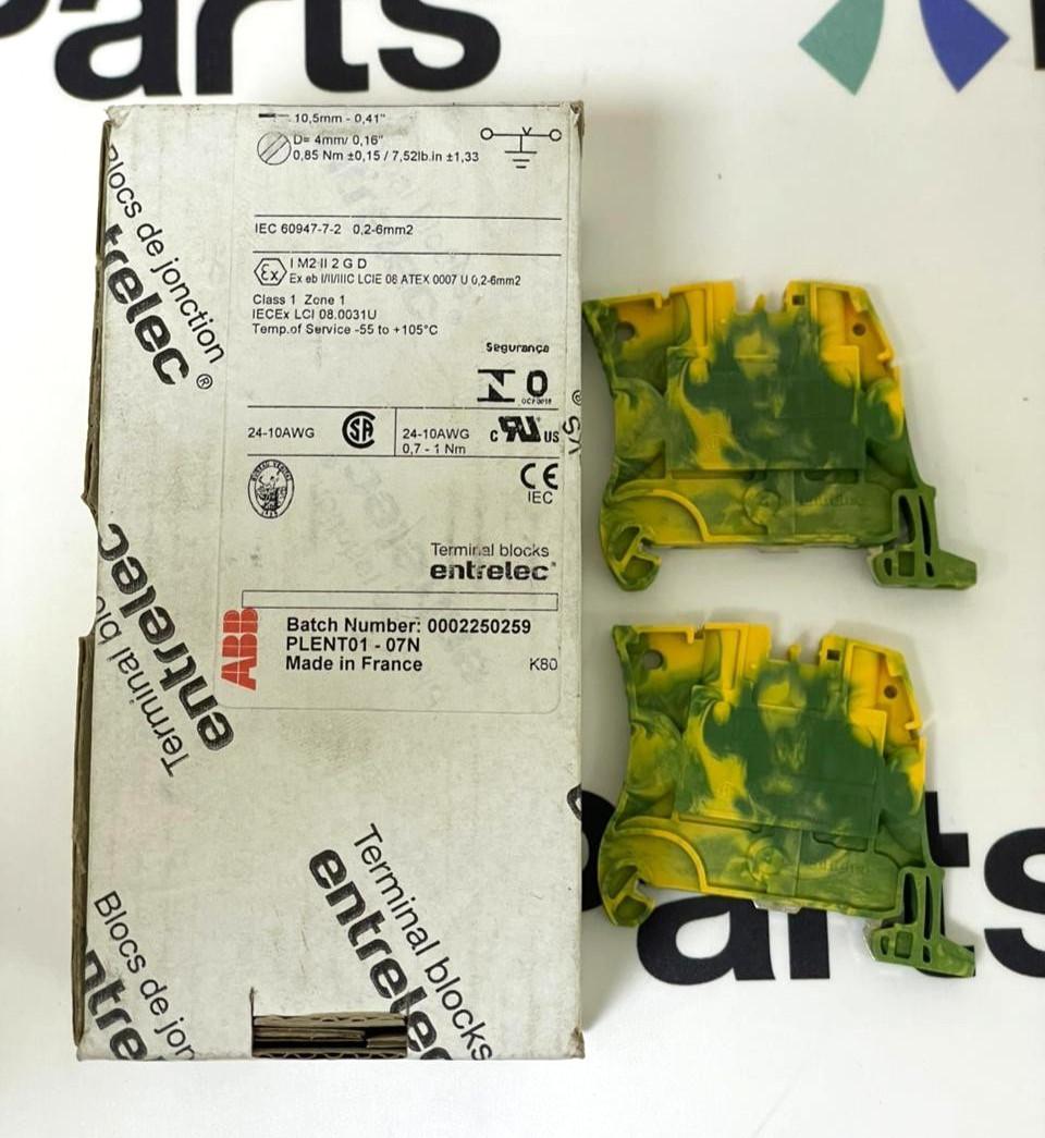 ZS6-PE Screw Clamp Terminal Block - Ground - Green/Yellow