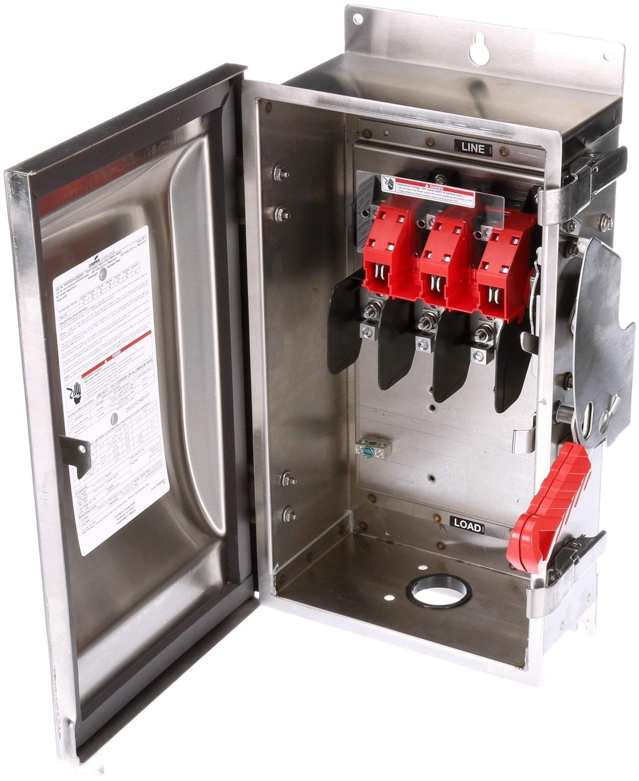 WSRD10352SMS 100A 600V 3P Fused Disconnect Safety Switch Panel Mount,