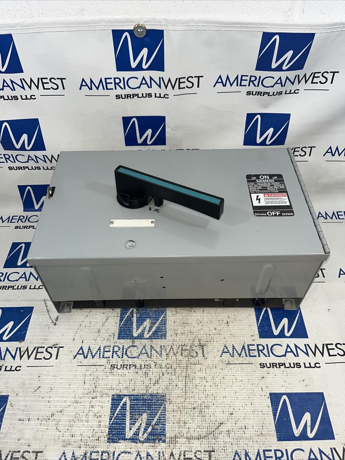 ITE Vacu Break Switch V7F3604 200A 480V Phase Fusible Disconnect