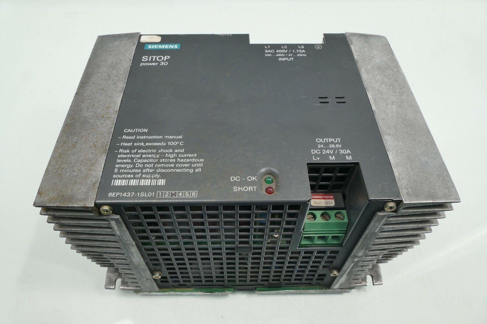SITOP power 30 Power Supply 6EP1437-1SL01 E:03 6EP1 437-1SL01