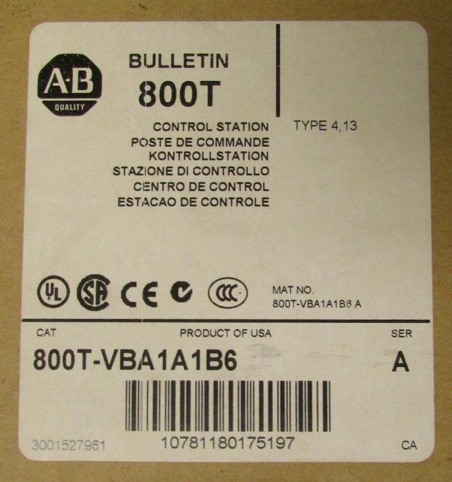 800T VBA1A1B6 Unit Device Net Push Button Control Station