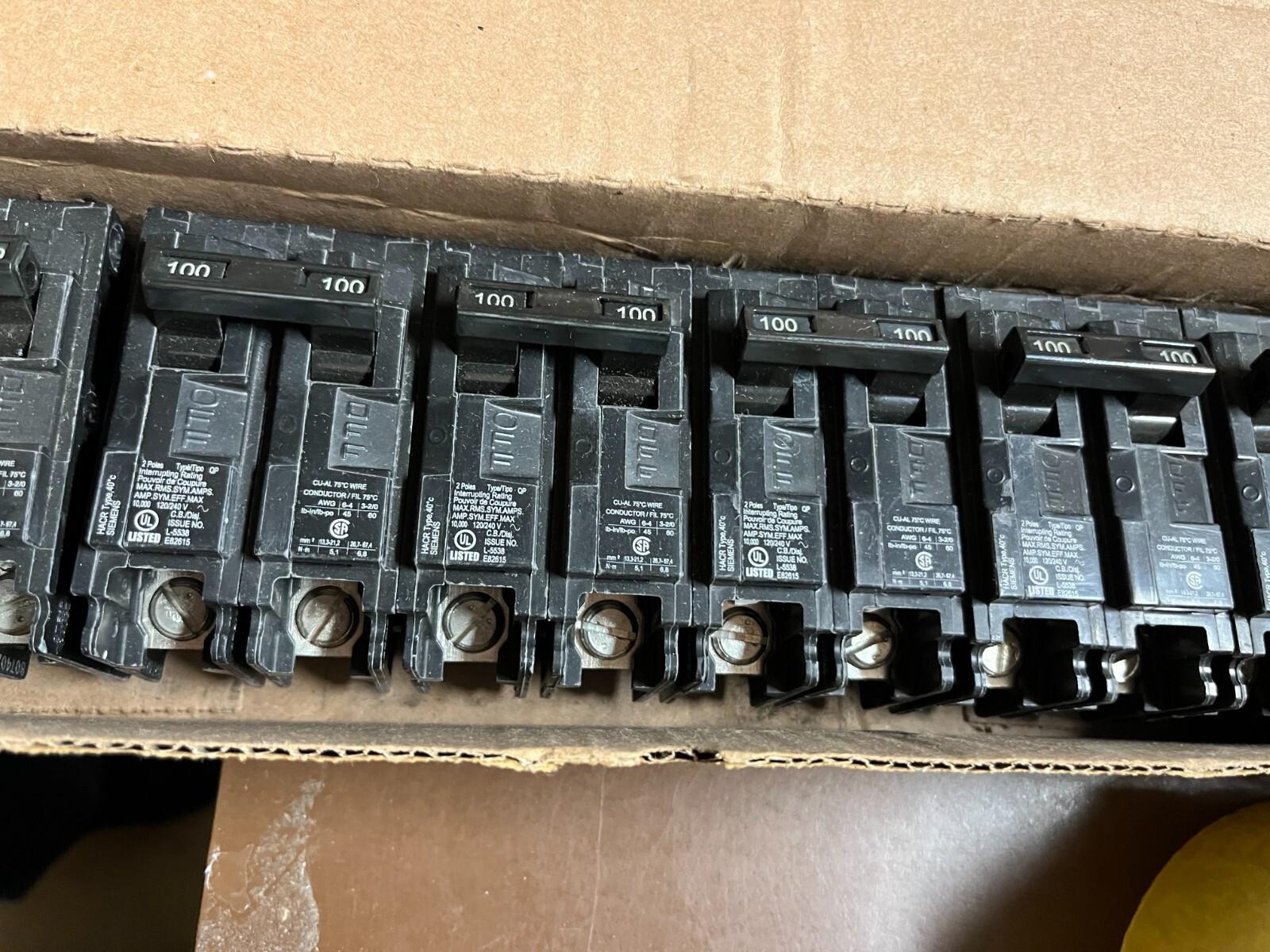 Q2100P 100A Pole 240V Circuit Breaker Black