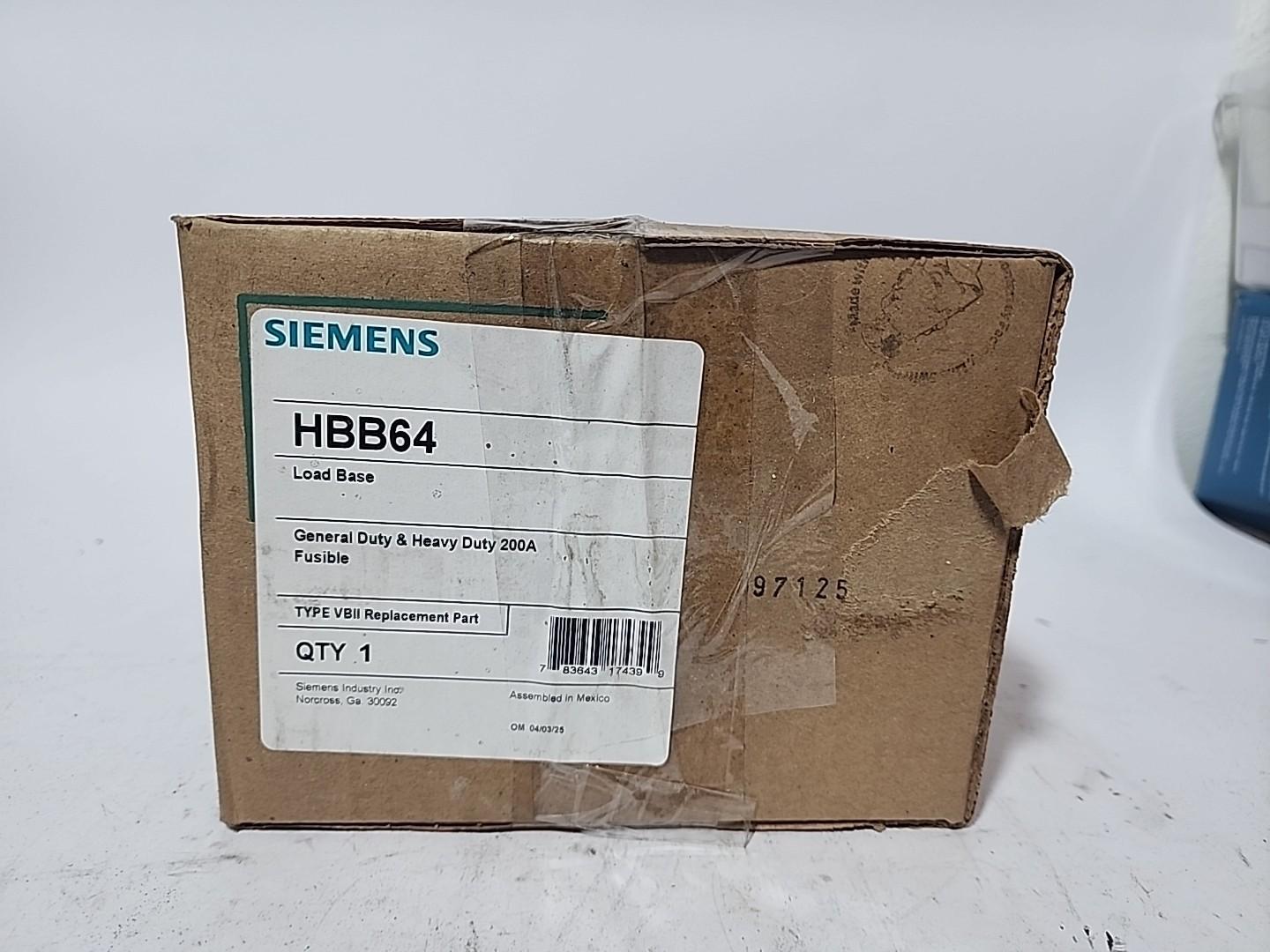 HBB64 200 Amp Replacement Load Base Circuit Breaker for HD and GDSS Se