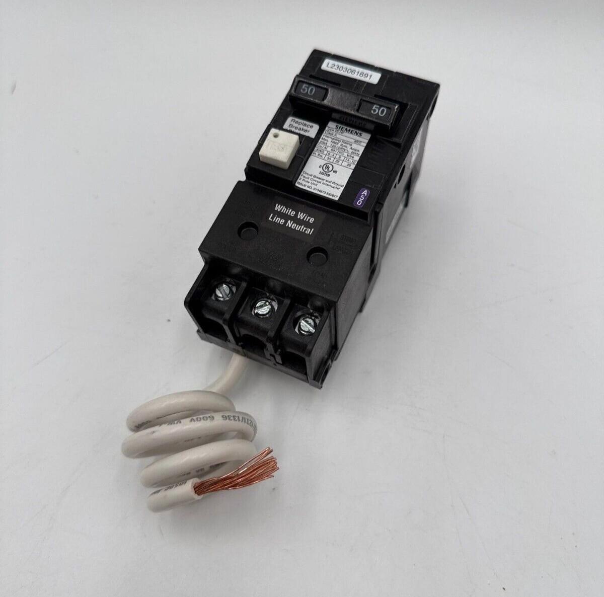 BF250AH 50 Amp 2-Pole 240V Ground Fault Circuit Breaker 22kA Interrupt