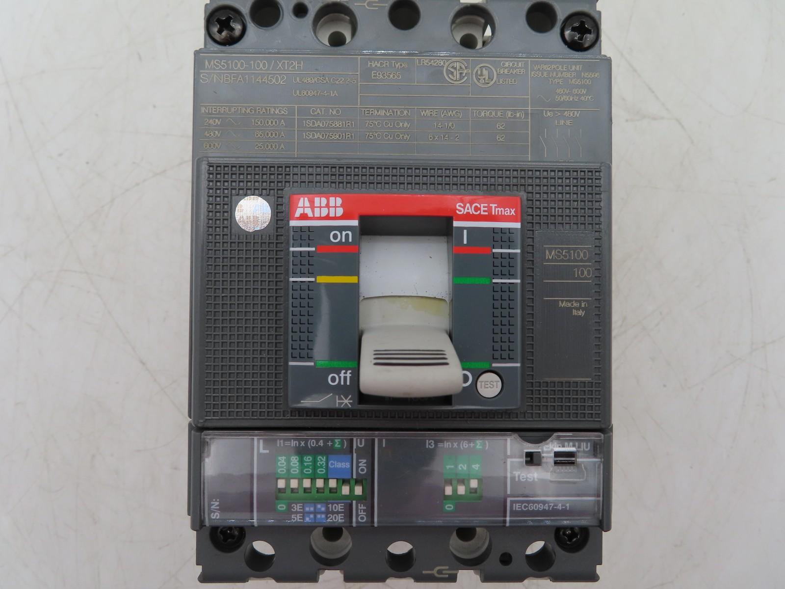 SACE Tmax MS5100-100 XT2H Circuit Breaker