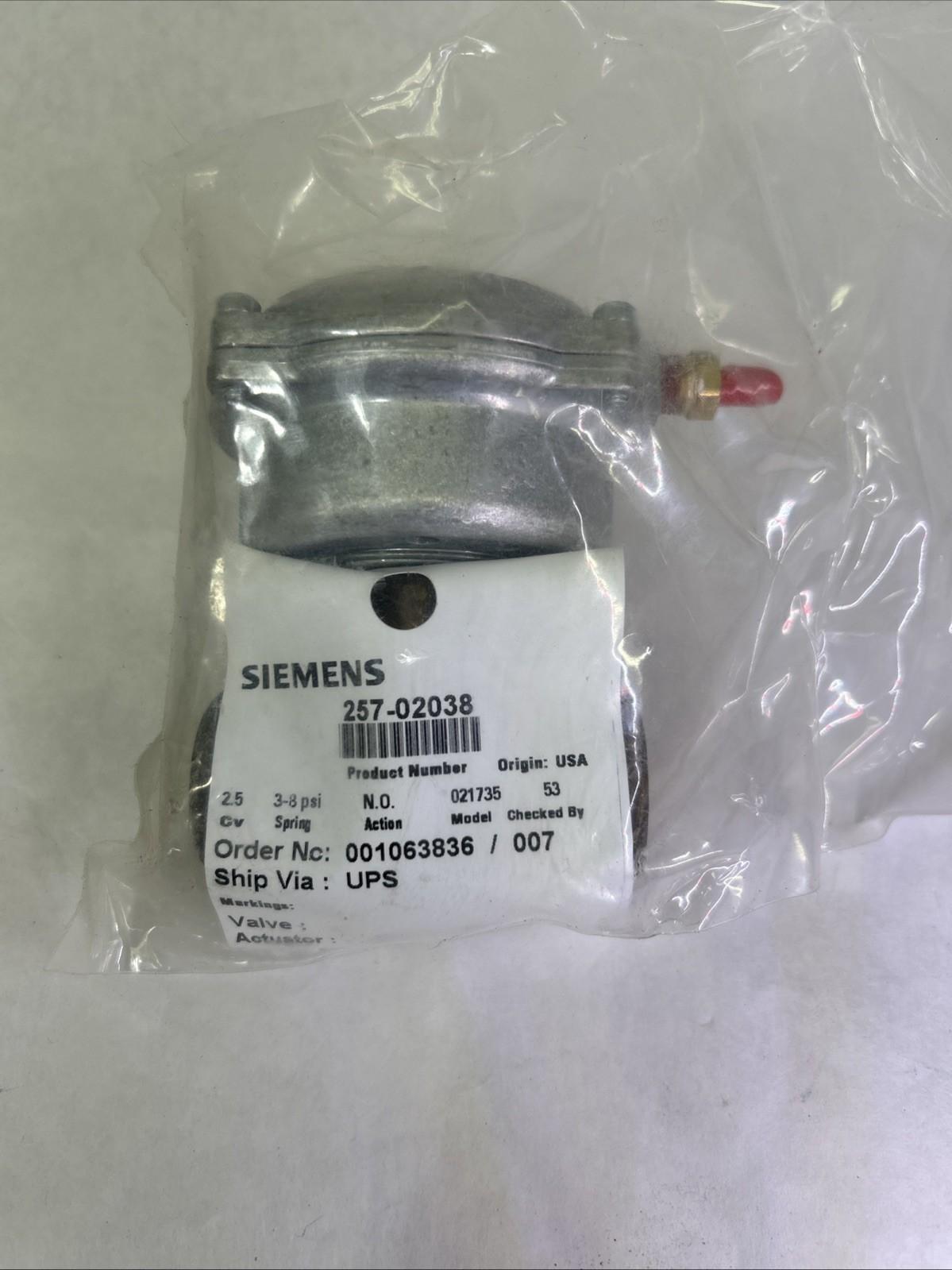 257-02038 Actuator Valve, Pneumatic, 1/2” NPT 021735