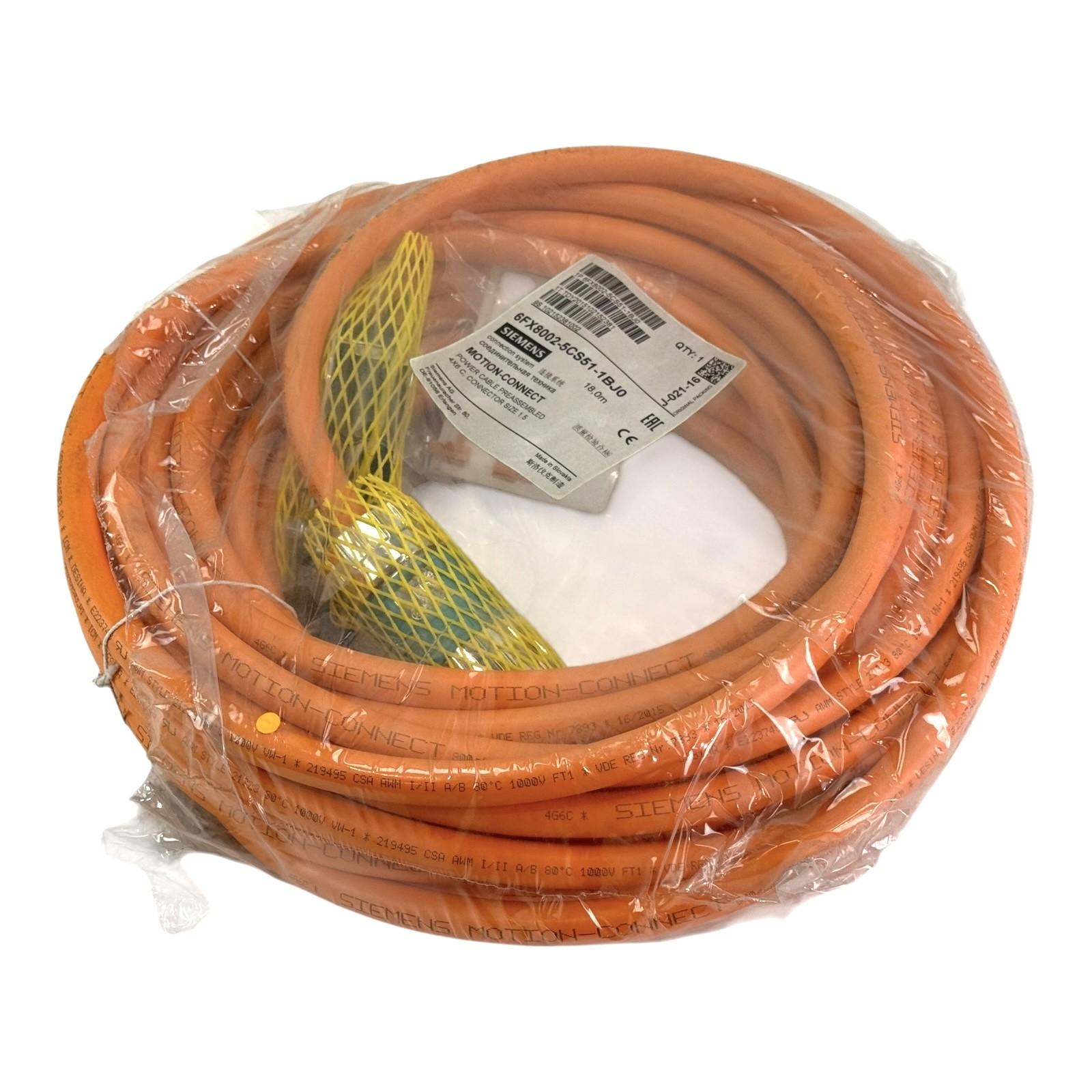 6FX8002-5CS51-1BJ0 MOTION-Connect 18m Power Cable
