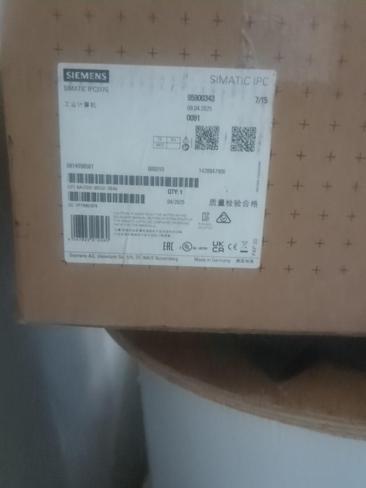 6AV7240-6BC07-0HA0 SIMATIC IPC 477D, 15" Touch display;