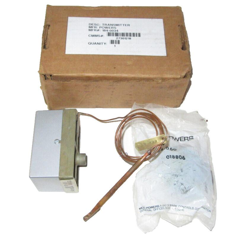 POWERS 184-0034 TEMPERATURE TRANSMITTER RANGE 35-135°F LANDIS & GYR