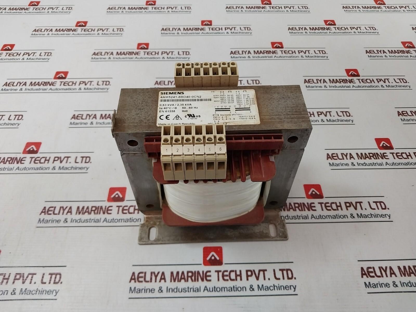 4AM5241-8BD40-0CN2 Transformer 0.63KVA/2.35KVA 230V 50-60Hz