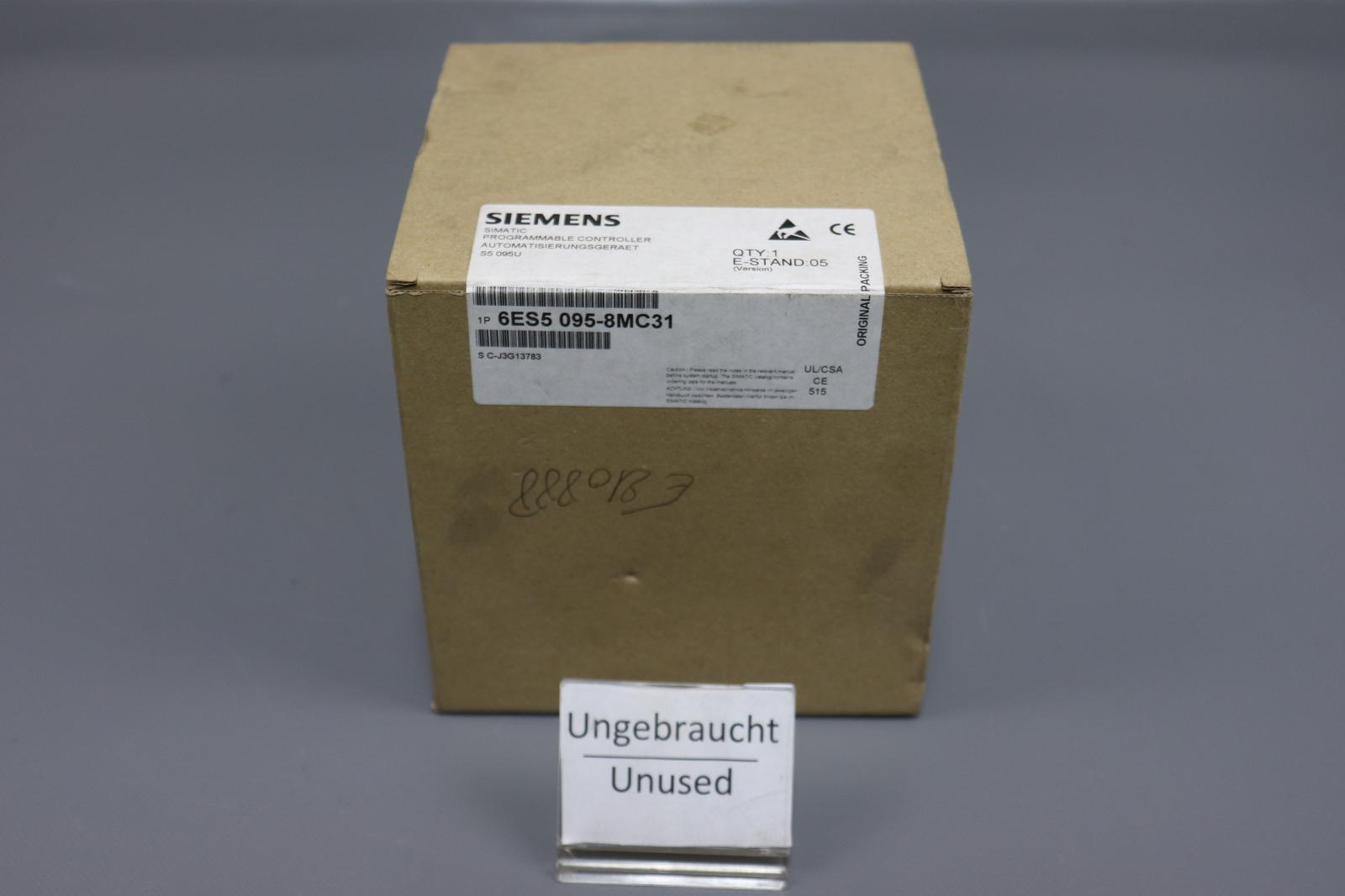 6ES5 095-8MC31 Simatic S5 6ES5095-8MC31 E:05 Original Packaging Sealed