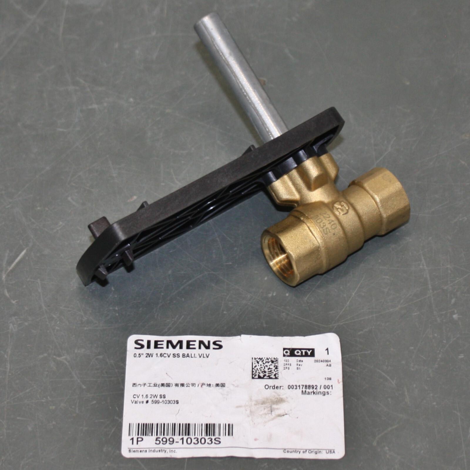 Control Ball Valve 599-10303S, Two-Way, 1/2" NPT, 1.6 gpm, NC, Brass