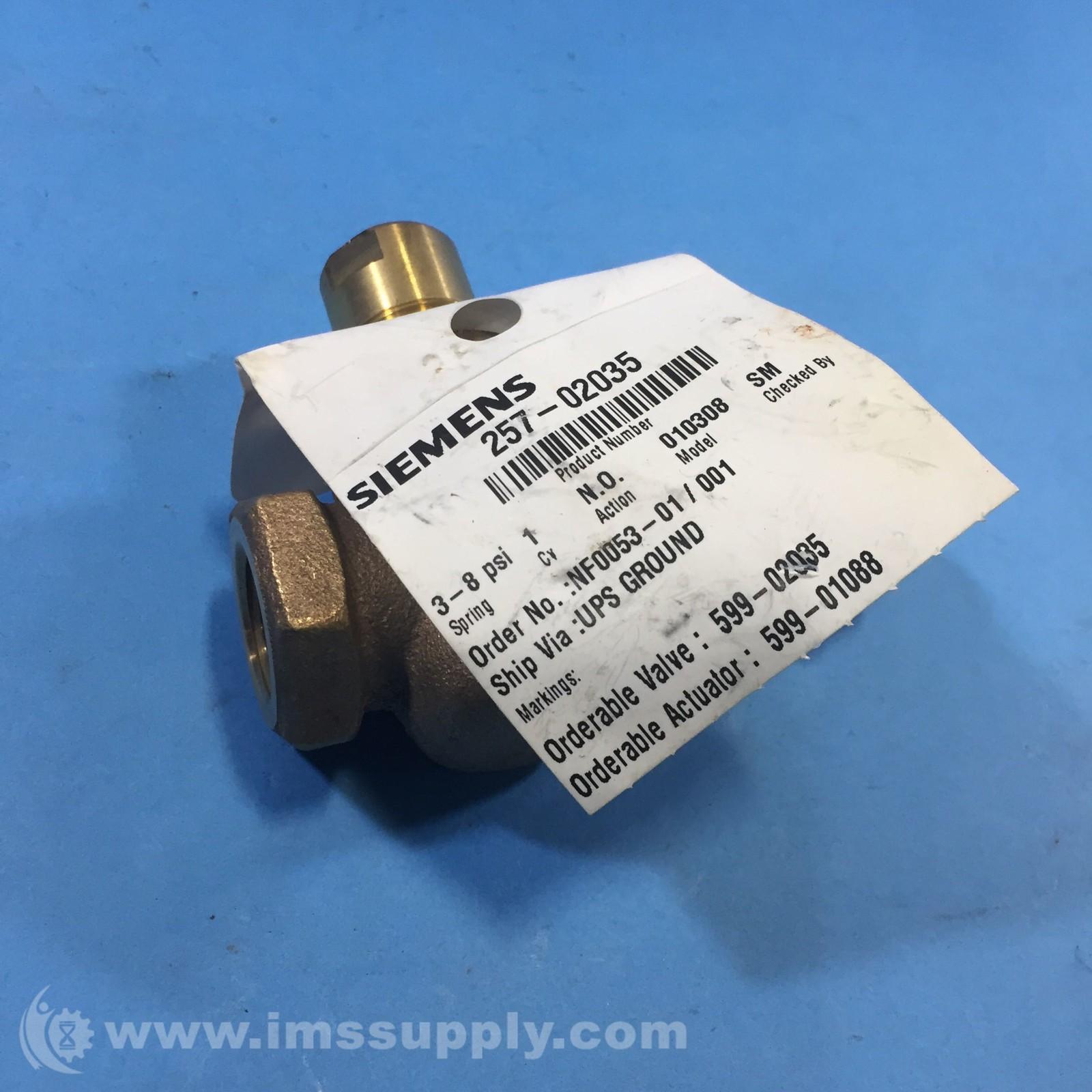 257-02035 Pneumatic-Actuated Control Valve, 1/2" NPT 9313