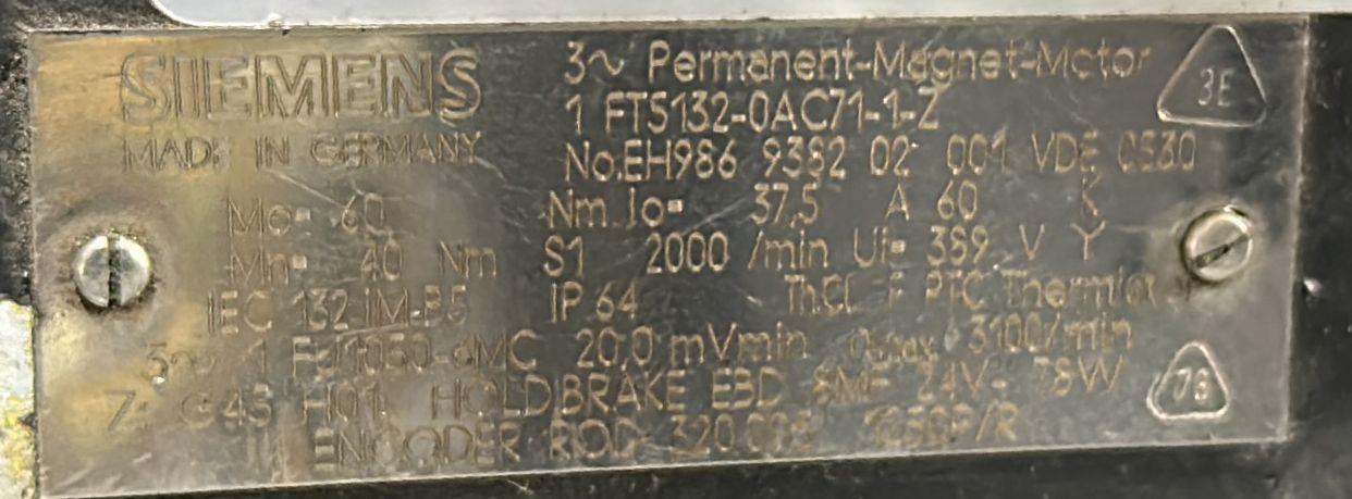 SERVOMOTOR 1FT5132-0AC71-1-Z