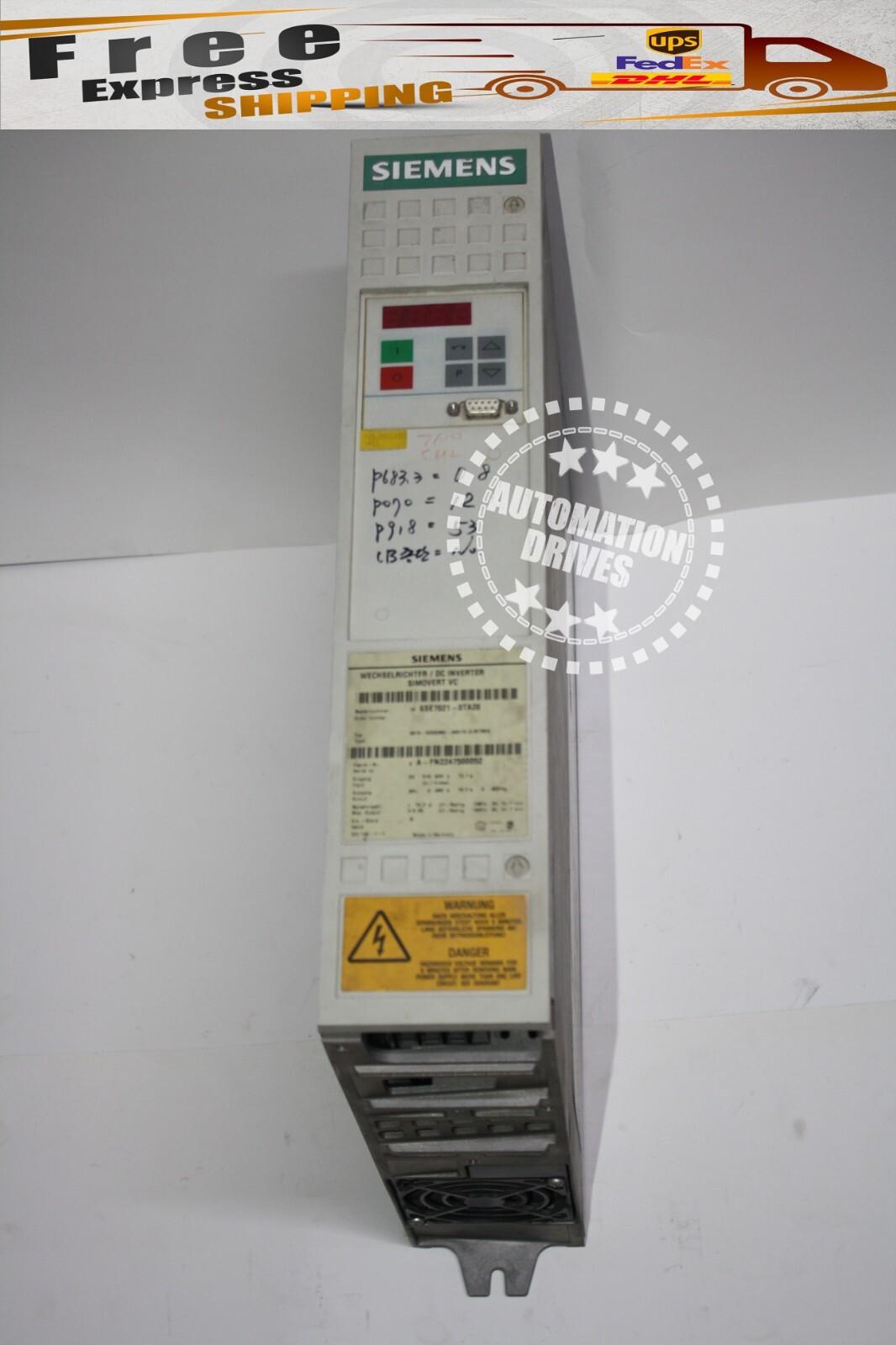 SIMOVERT VC COMPACT UNIT IP 20 510 TO 620 DC 10.2 A, 6SE7021-0TA20