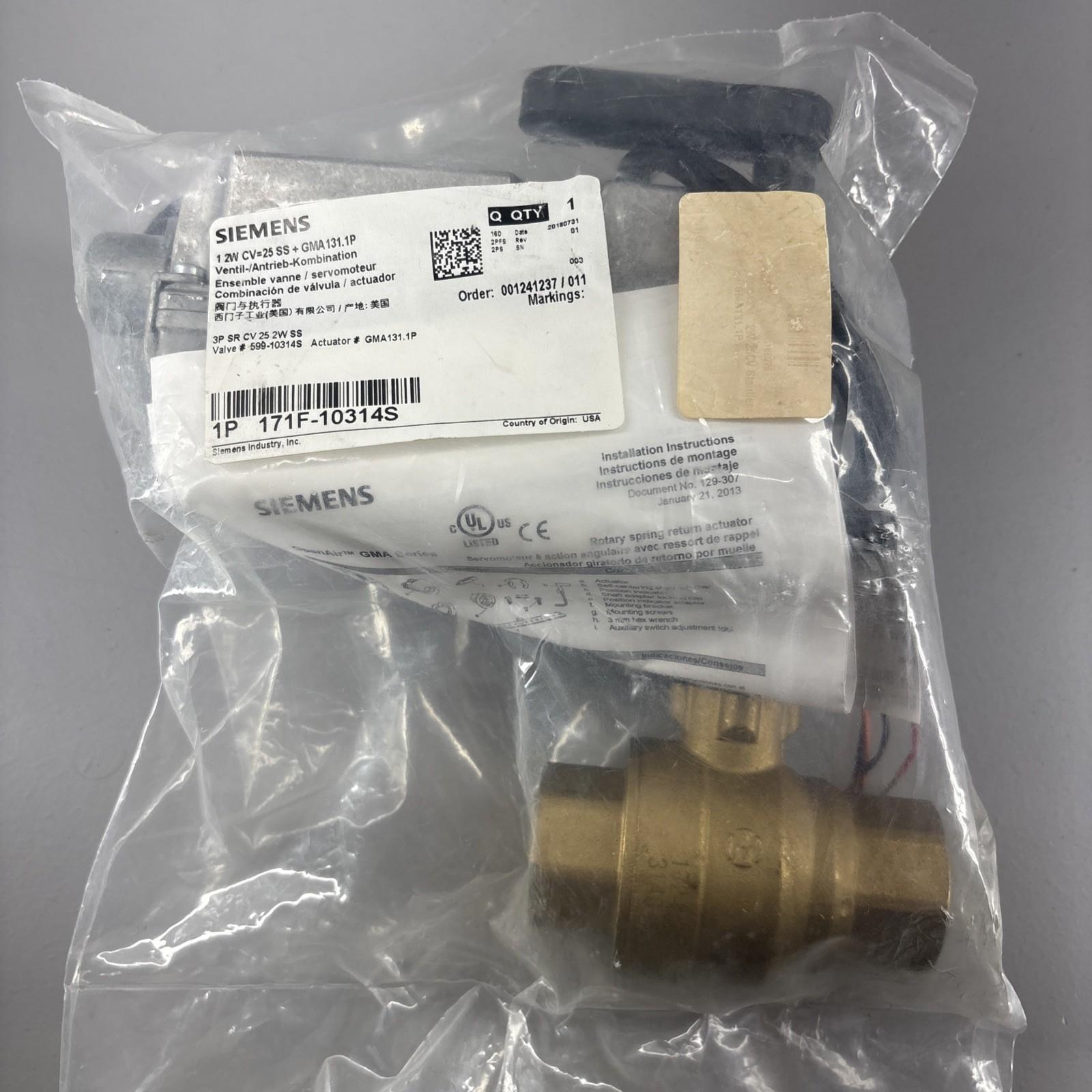 GMA131.1P 3PT SR 24V,62LBIN PLM Valve# 599-10314s