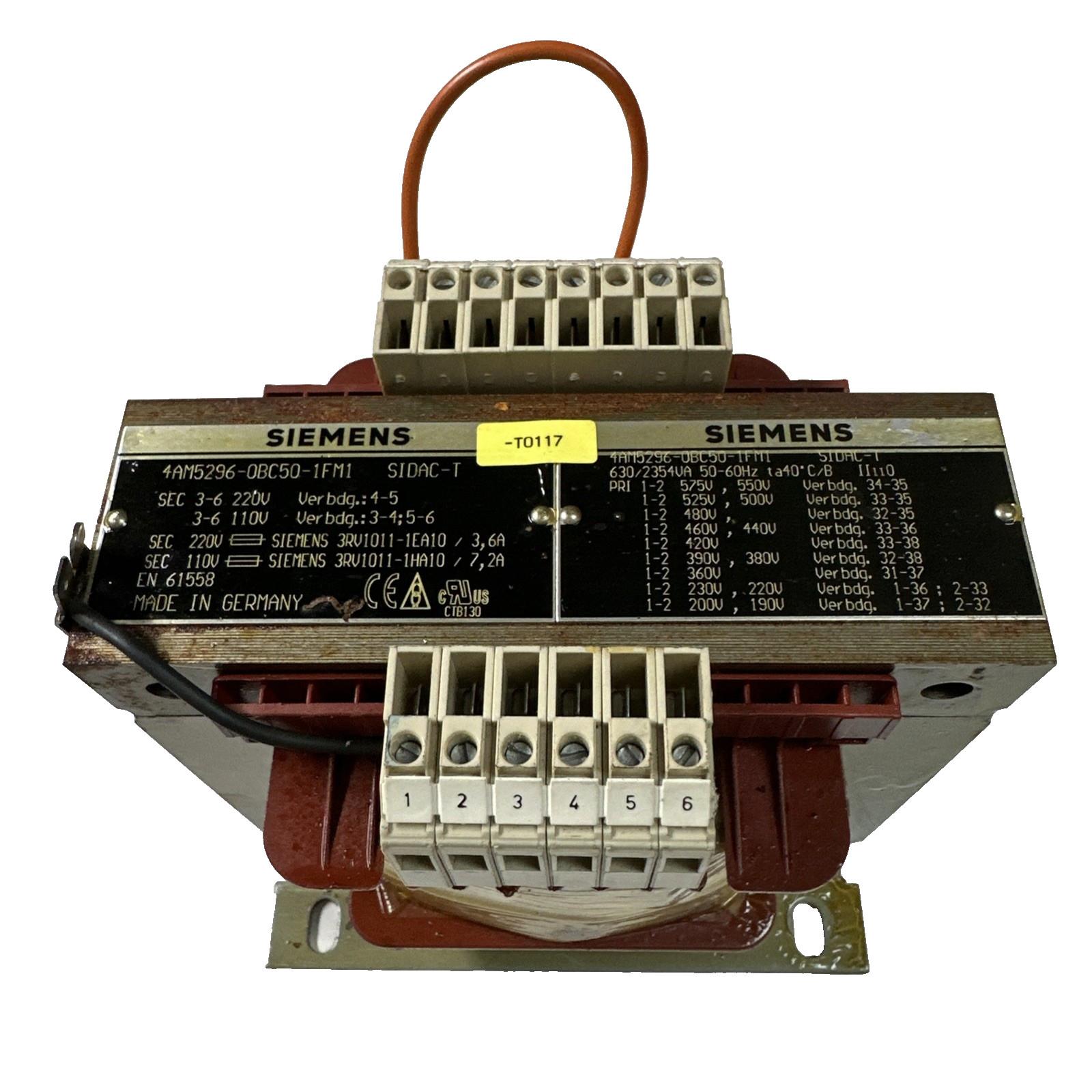 4AM5296-0BC50-1FM1 CONTROL CIRCUIT TRANSFORMER FREE