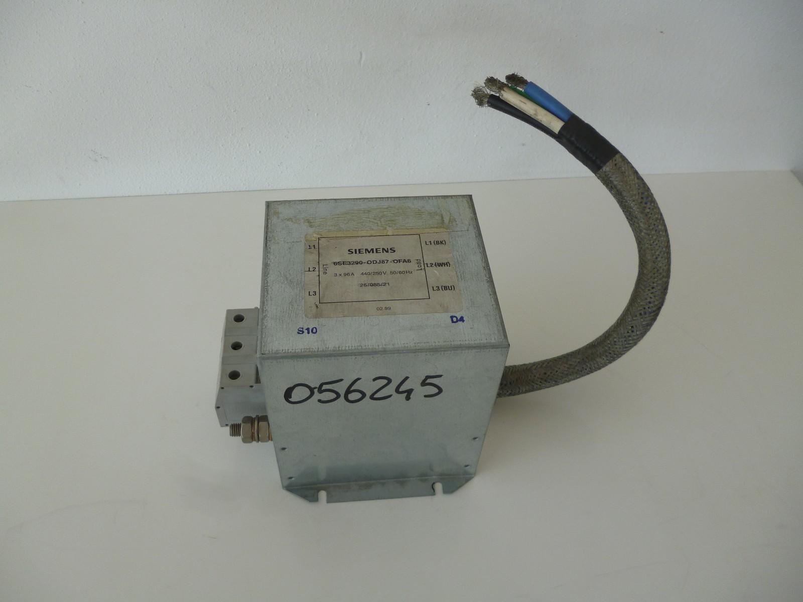 6SE3290-0DJ87-0FA6 THREE PHASE INVERTER FILTER