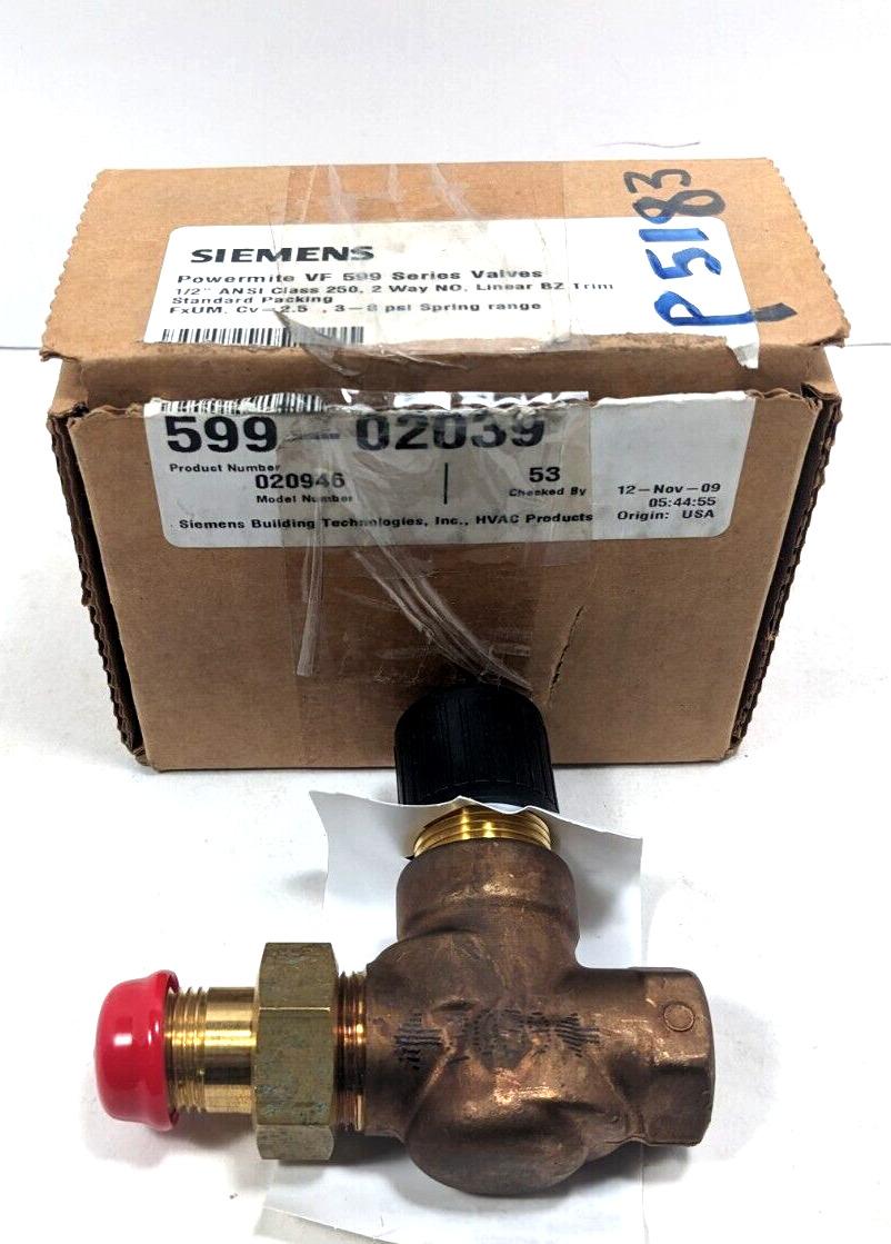 Powermite VF 599 Series Valve 1/2" ANSI 250, 599-02039 Model 020946