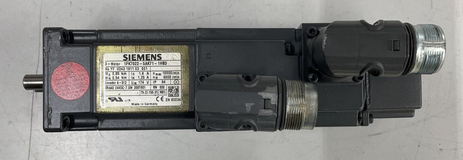 3~Brushless Servo Motor Motor Synchronous Motor 1FK7022-5AK71-1HB3