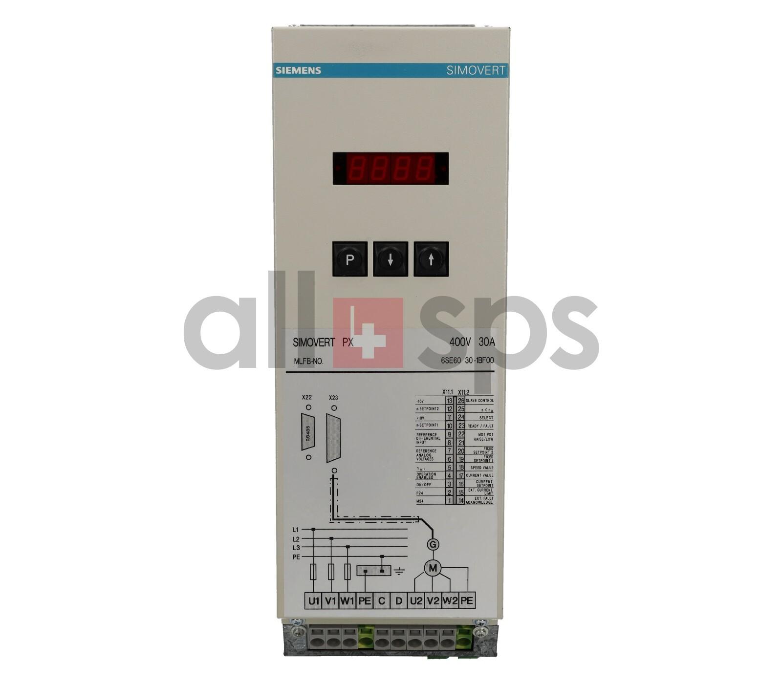 SIMOVERT PX PULSE INVERTER 400V 30A 6SE6030-1BF00